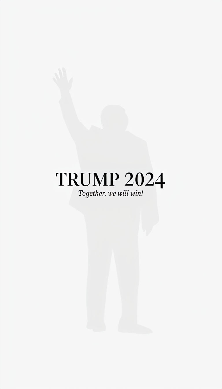 Minimalist Trump 2024 Instagram Story with Motivational Quote