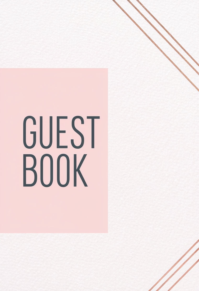Elegant Blush Pink Guest Book Event Sign Design