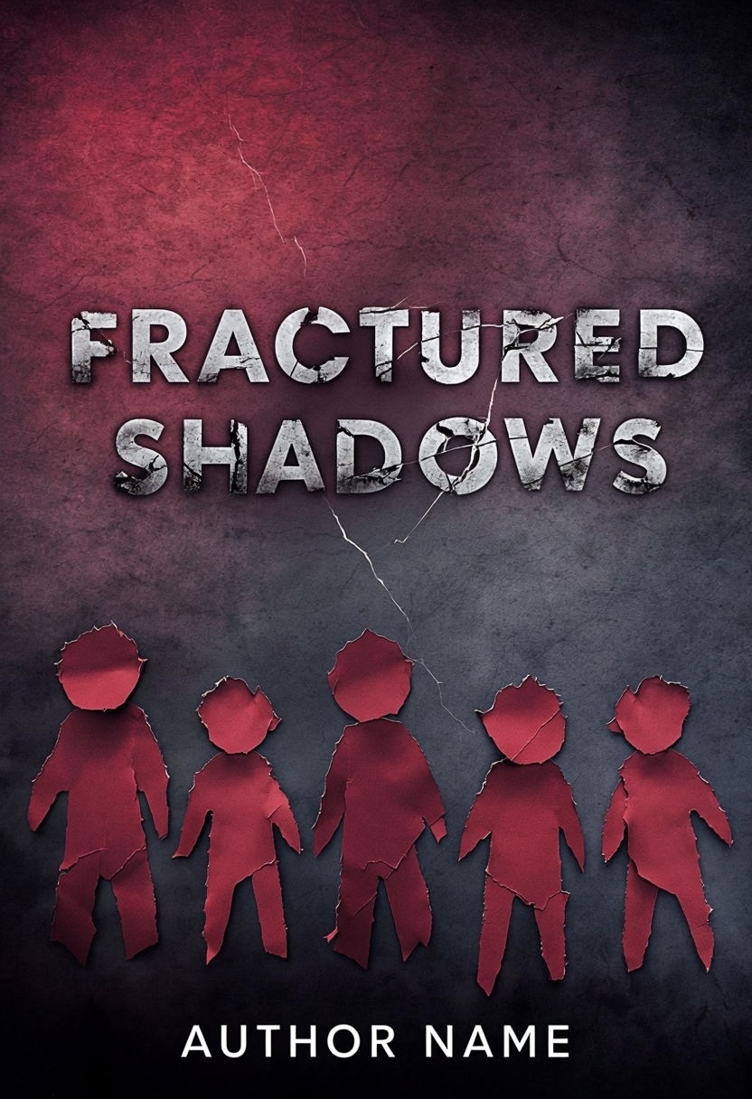 Fractured Shadows Eerie Ebook Cover with Distressed Typography