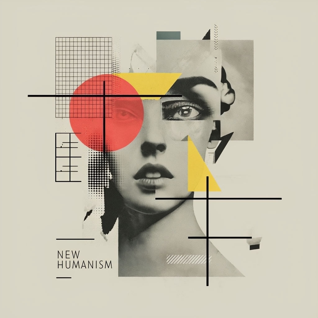 Avant-Garde Bauhaus Surreal Portrait Collage Artwork Art