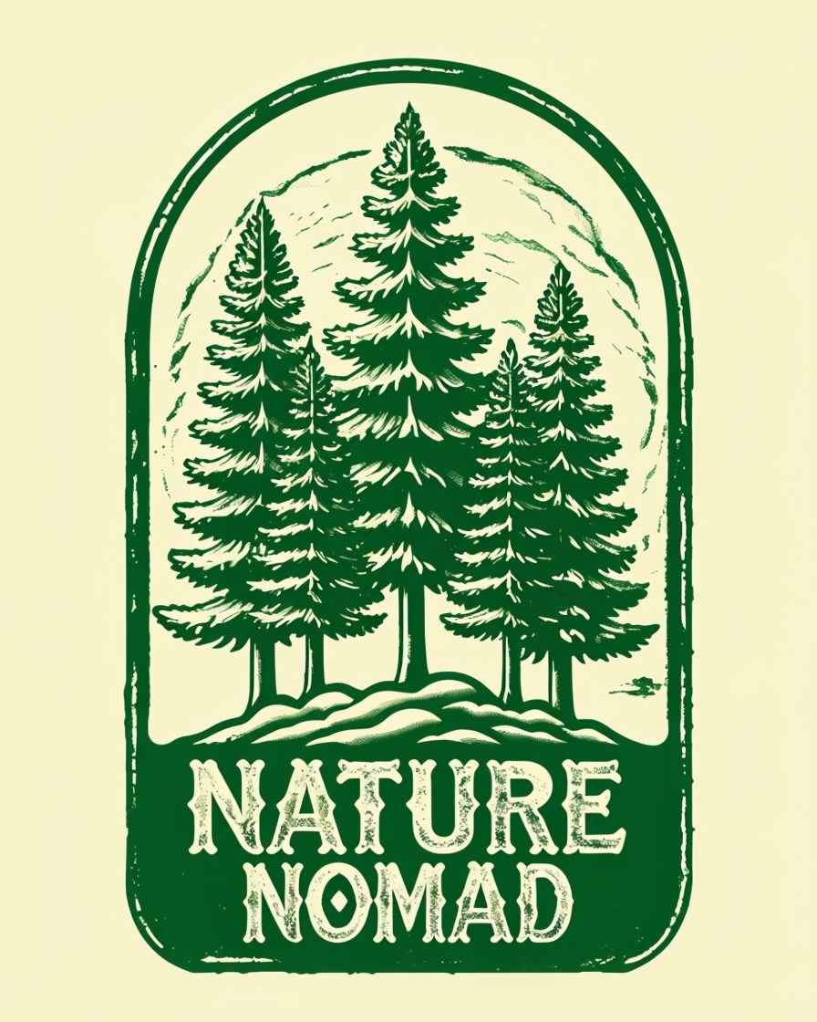 Vintage Nature Nomad Trees Illustration T-shirt