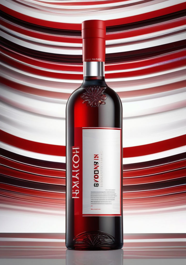 Vodka Stopka Label Integrating The Red And White Colors In By