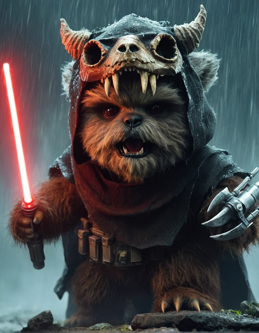 Ewok (from Star Wars) evil jedi by Kico Toralles - Playground