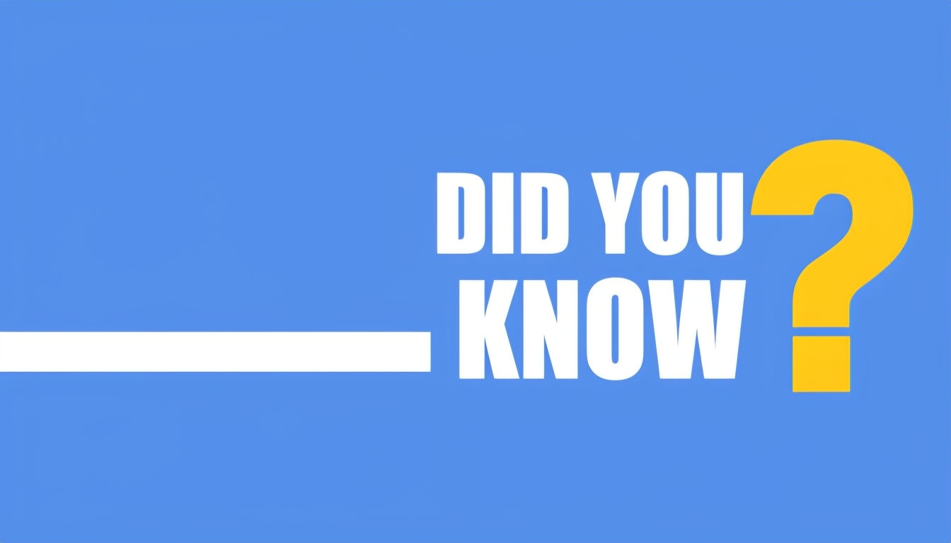 Minimalist 'Did You Know?' Graphic Design with Blue Background Virtual Backgrounds