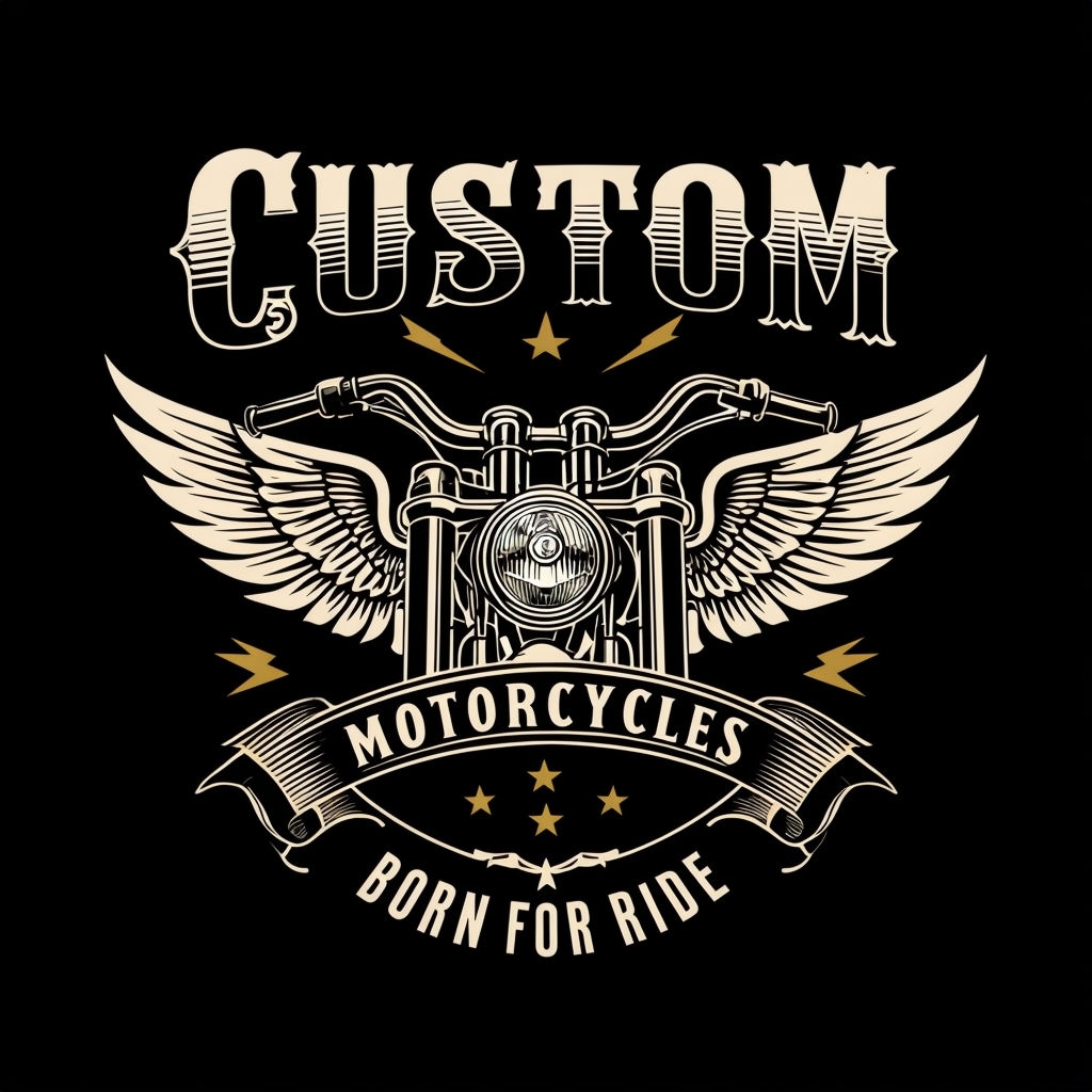 Vintage Custom Motorcycle Design T-Shirt