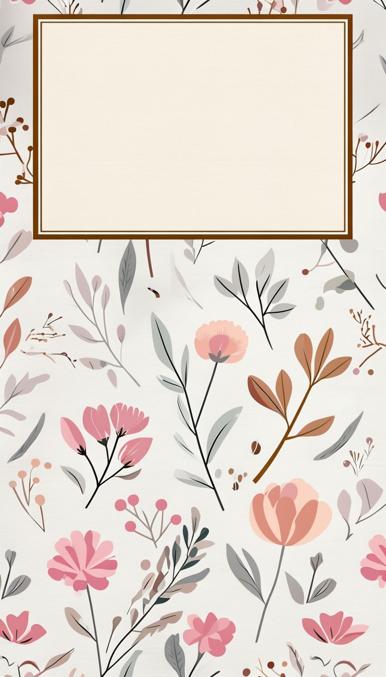 Elegant Floral Pattern Cover Page Design Social Media Post