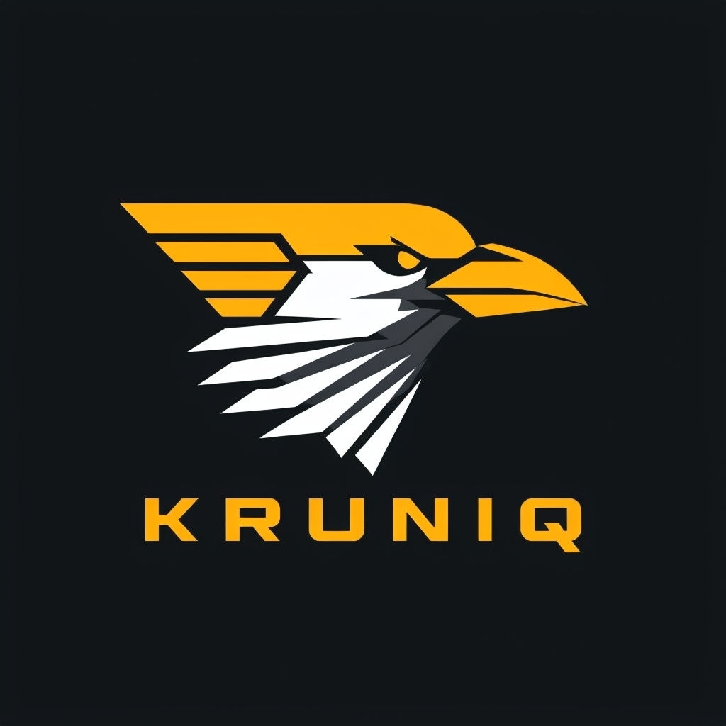 Minimalist KRUNIQ Urban Footwear Brand Logo Design