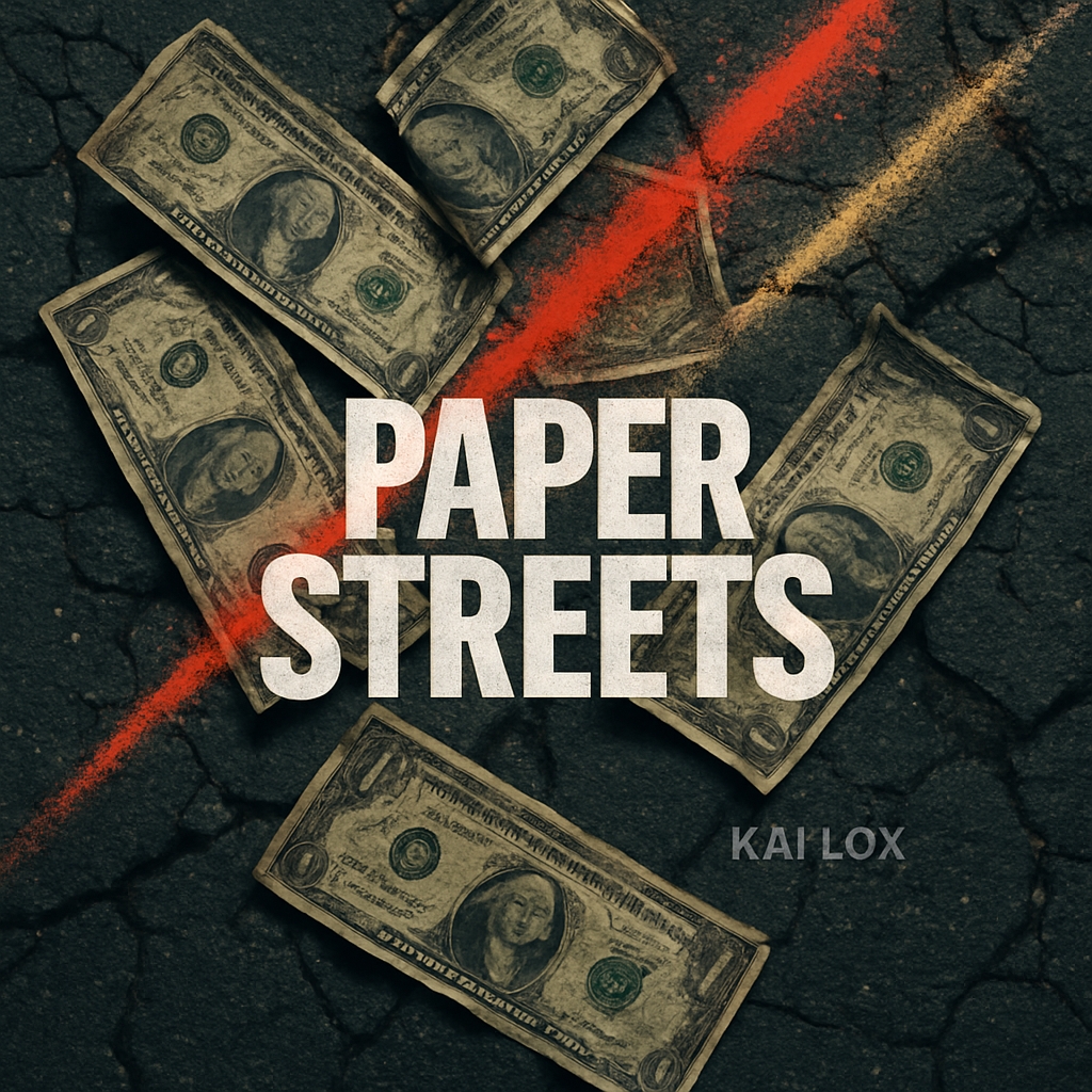 Gritty PAPER STREETS Urban Vibe Album Cover Design for Music Lovers Spotify Album Cover