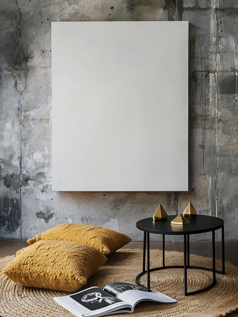 Modern Minimalist Interior Design Scene Photo Mockup