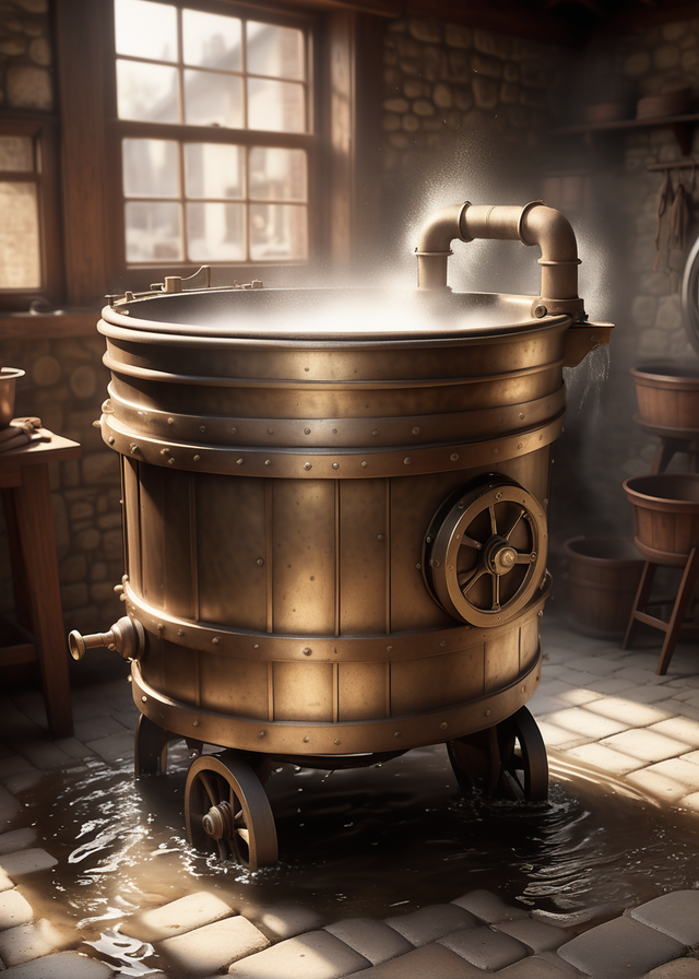 Steampowered washing machine from the late 19th century by Mindy1208 Playground