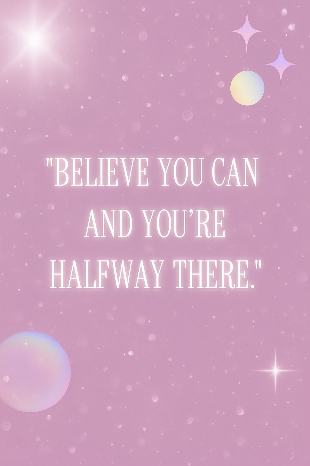 Motivational Cosmic Quote with Stars and Pastel Background Poster