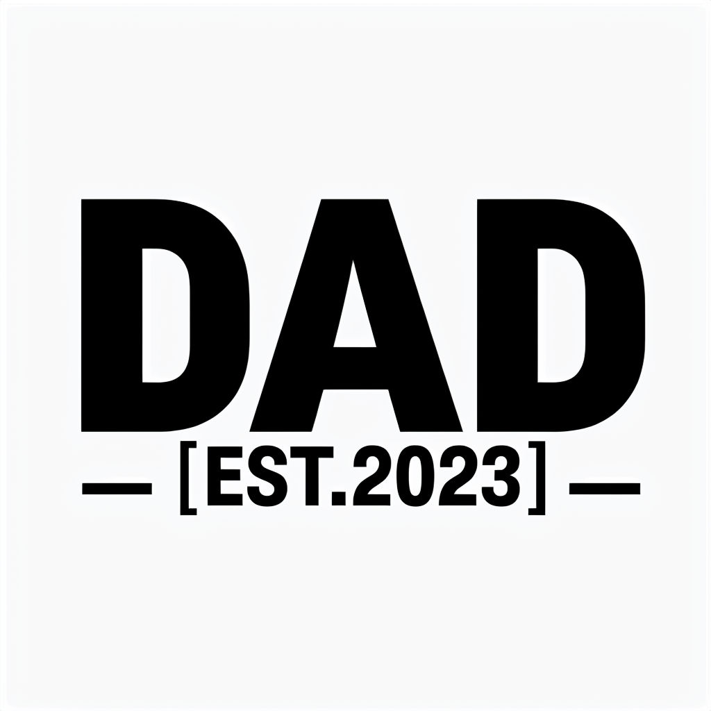 Bold Dad Est. 2023 Typography Design for Father's Day Mug