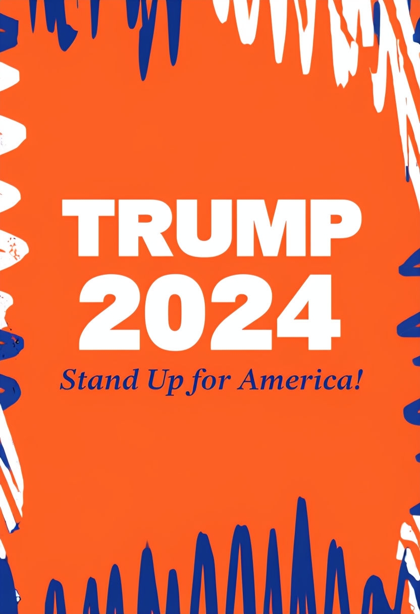 Vibrant Trump 2024 Rally Invitation Card Design