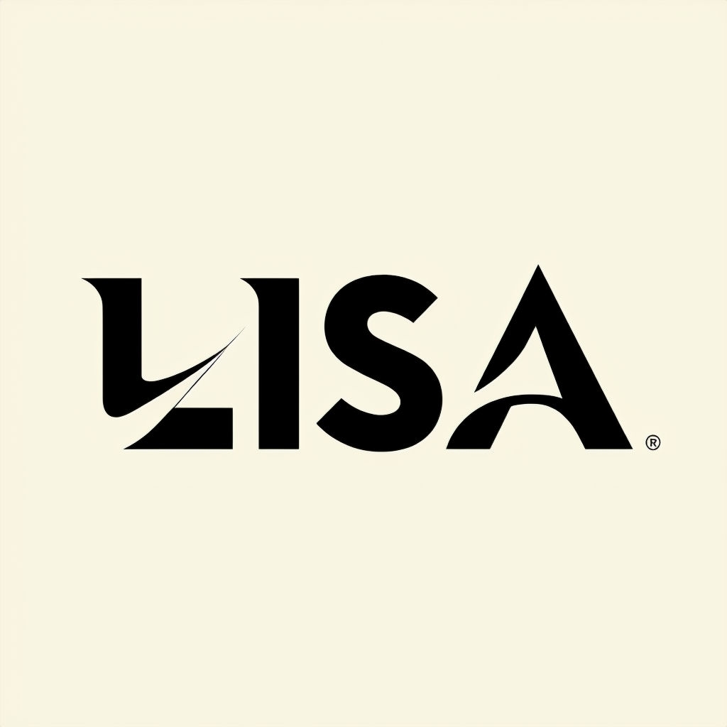Minimalist LISA Logo with Modern Typography Design Logo
