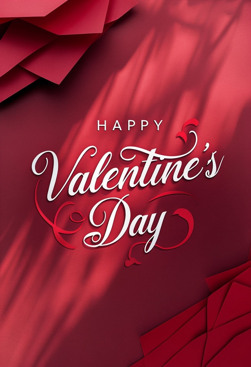 Elegant Valentine's Day Greeting Card Design for Social Media Post