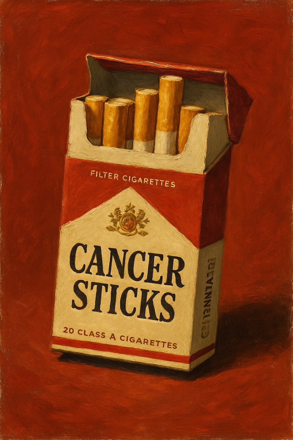 Hyper-Realistic Cancer Sticks Cigarettes Artwork Poster