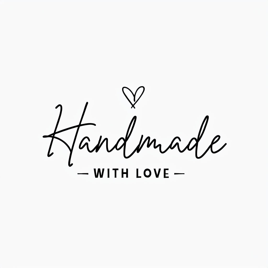 Elegant Handmade With Love Minimalist Logo