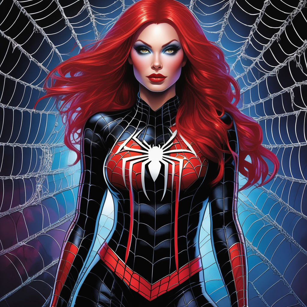 Mary Jane Watson in a Spider-Man suit