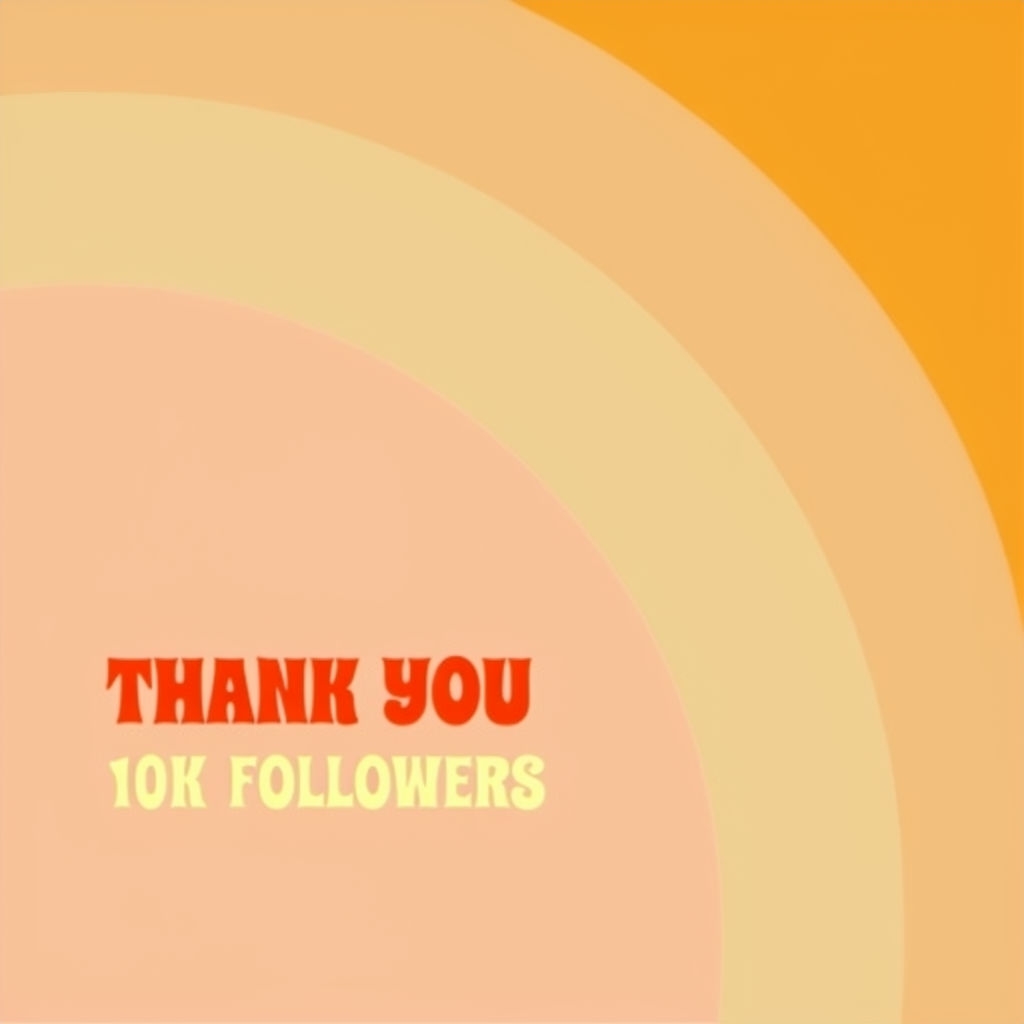Warm Minimalist Thank You Graphic for 10K Followers Social Media Post