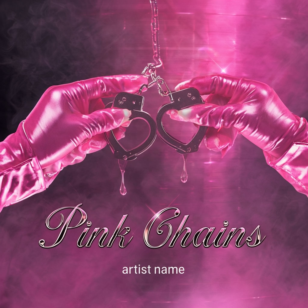 Seductive Pink Chains with Heart-Shaped Handcuffs Album Cover