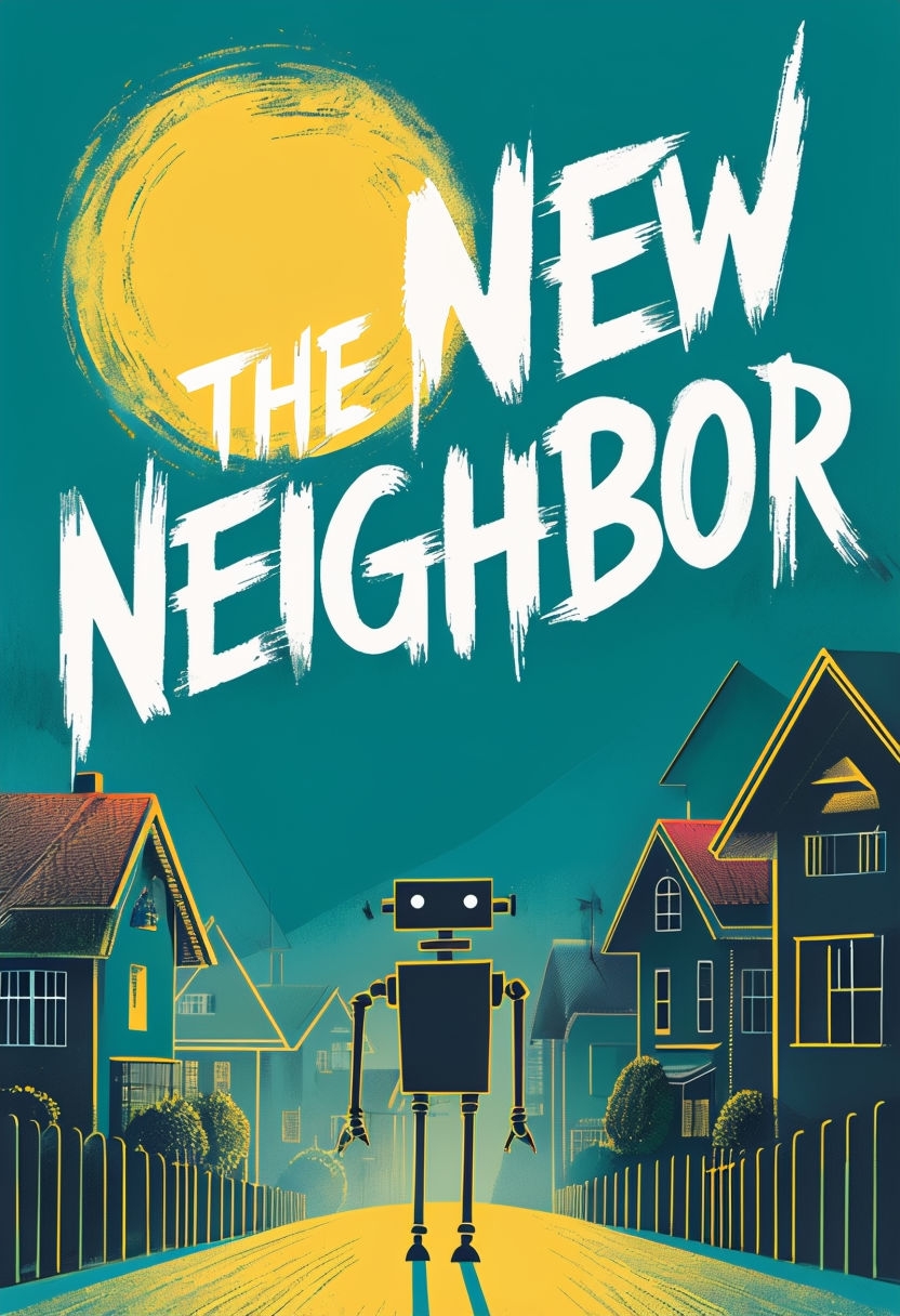 The New Neighbor Modern Minimalist Book Cover Design