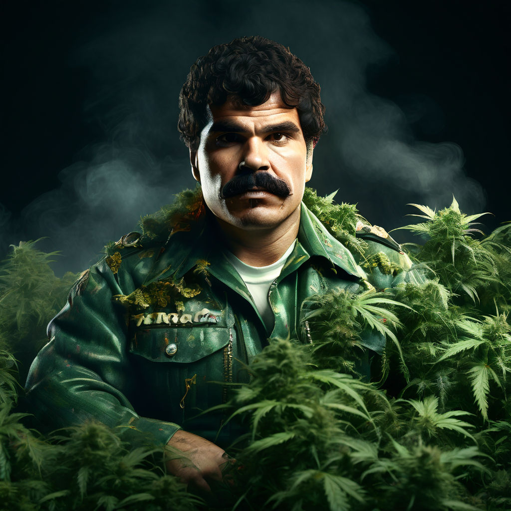 Slightly thick El Chapo in weed style by Harut Apikyan Playground