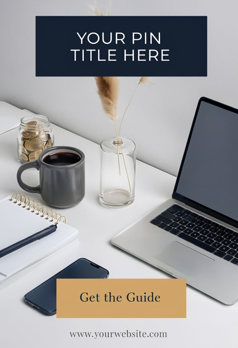 Sleek Modern Workspace Aesthetic Digital Guide Social Media Post