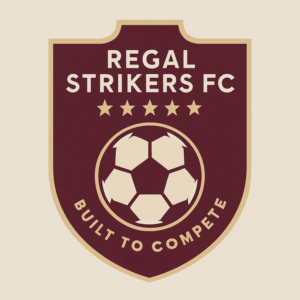 Modern Minimalist Regal Strikers FC Football Club Logo