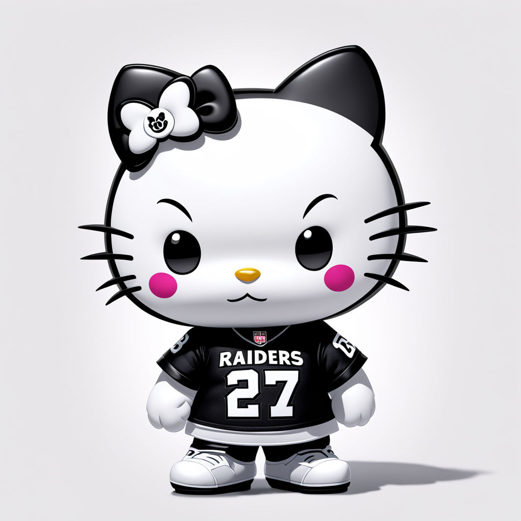 Disney Pixar animated Hello Kitty wearing a Las Vegas Raider... by ...