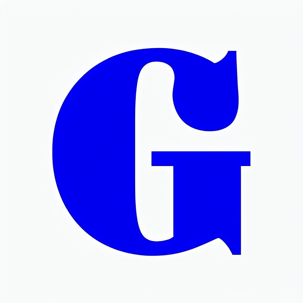 Modern Bold Royal Blue 'G' Graphic Design Logo