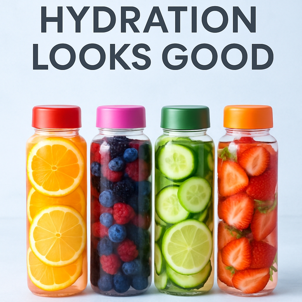 Fruit Infusion Plastic Bottles Hydration Ad Design
