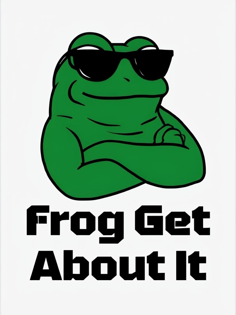 Cool Frog with Sunglasses and Bold Text T-Shirt