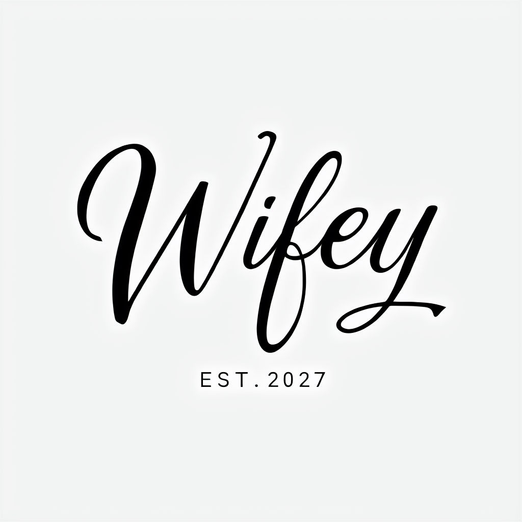 Elegant Minimalist Wifey Typography Design for Modern Mug