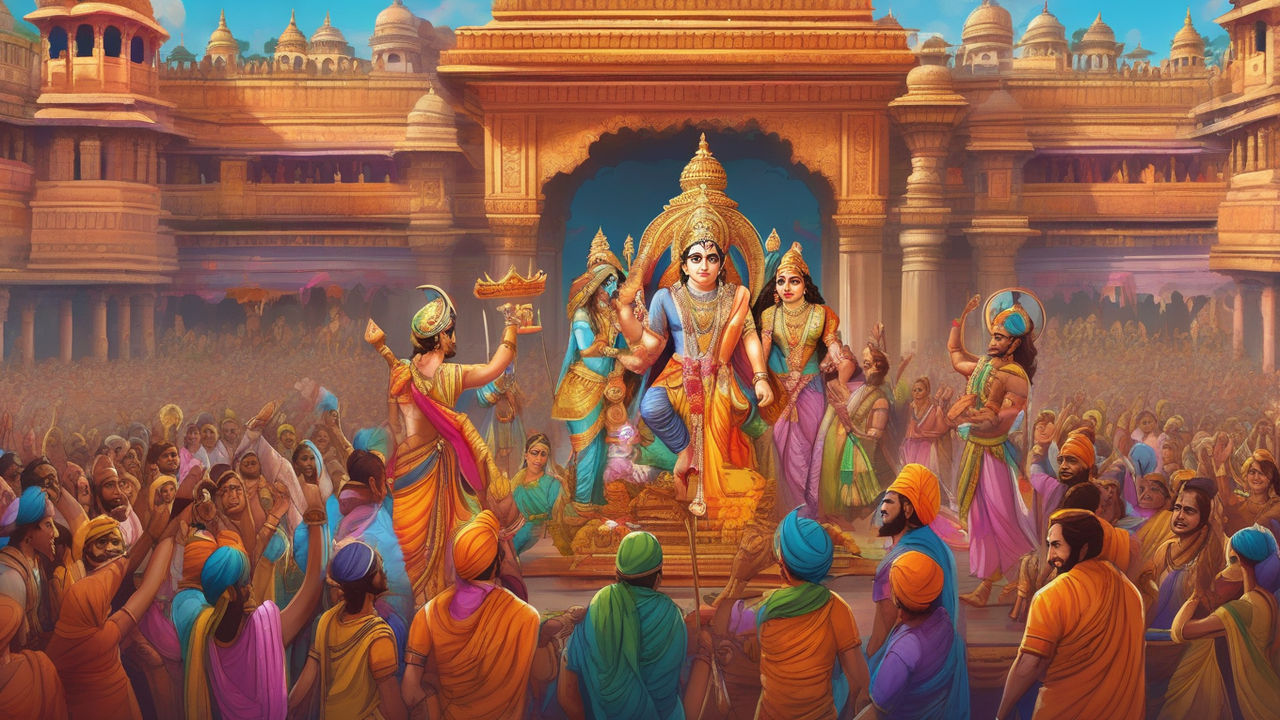 A grand procession of Rama by Anshu Nishãd - Playground