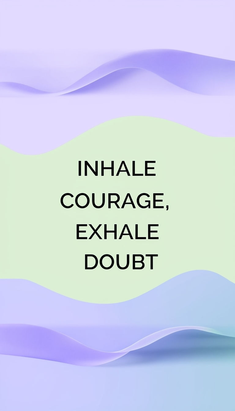 Aesthetic Positive Affirmation Text on Colorful Background Social Media Post