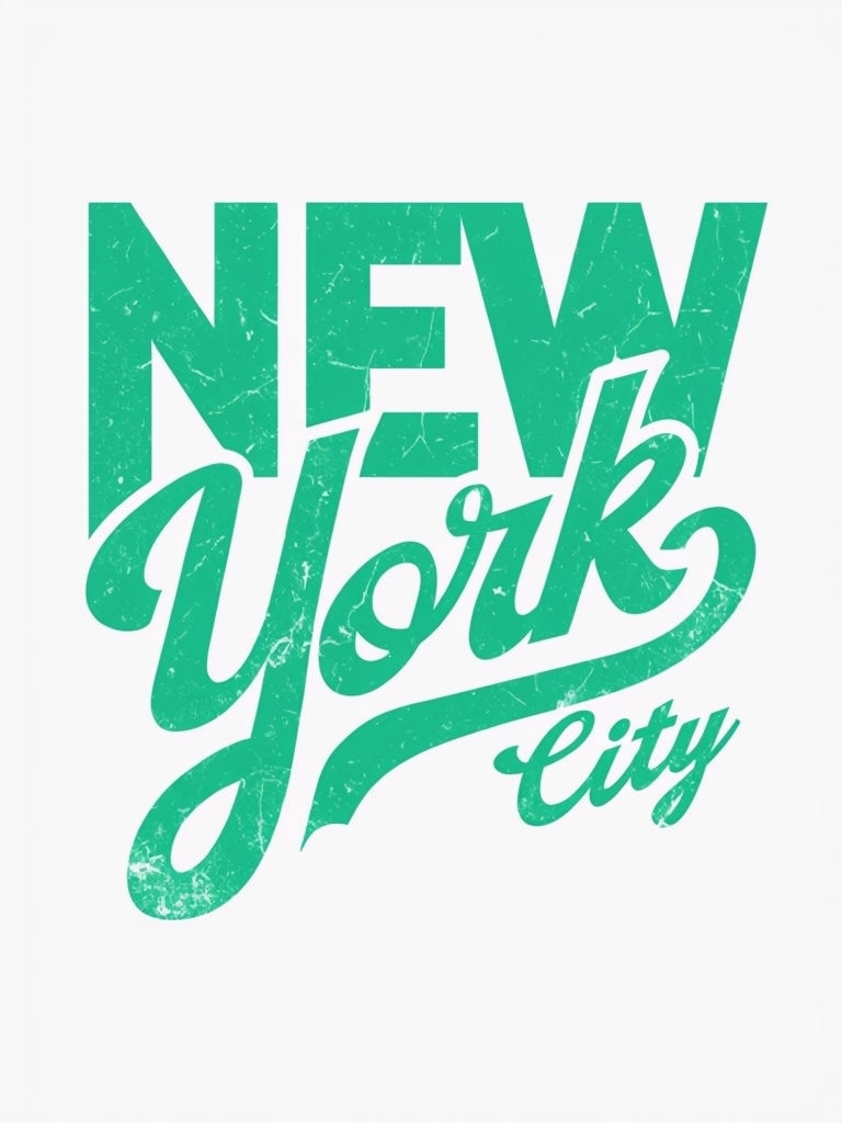 Vintage New York City Typography Design T-Shirt