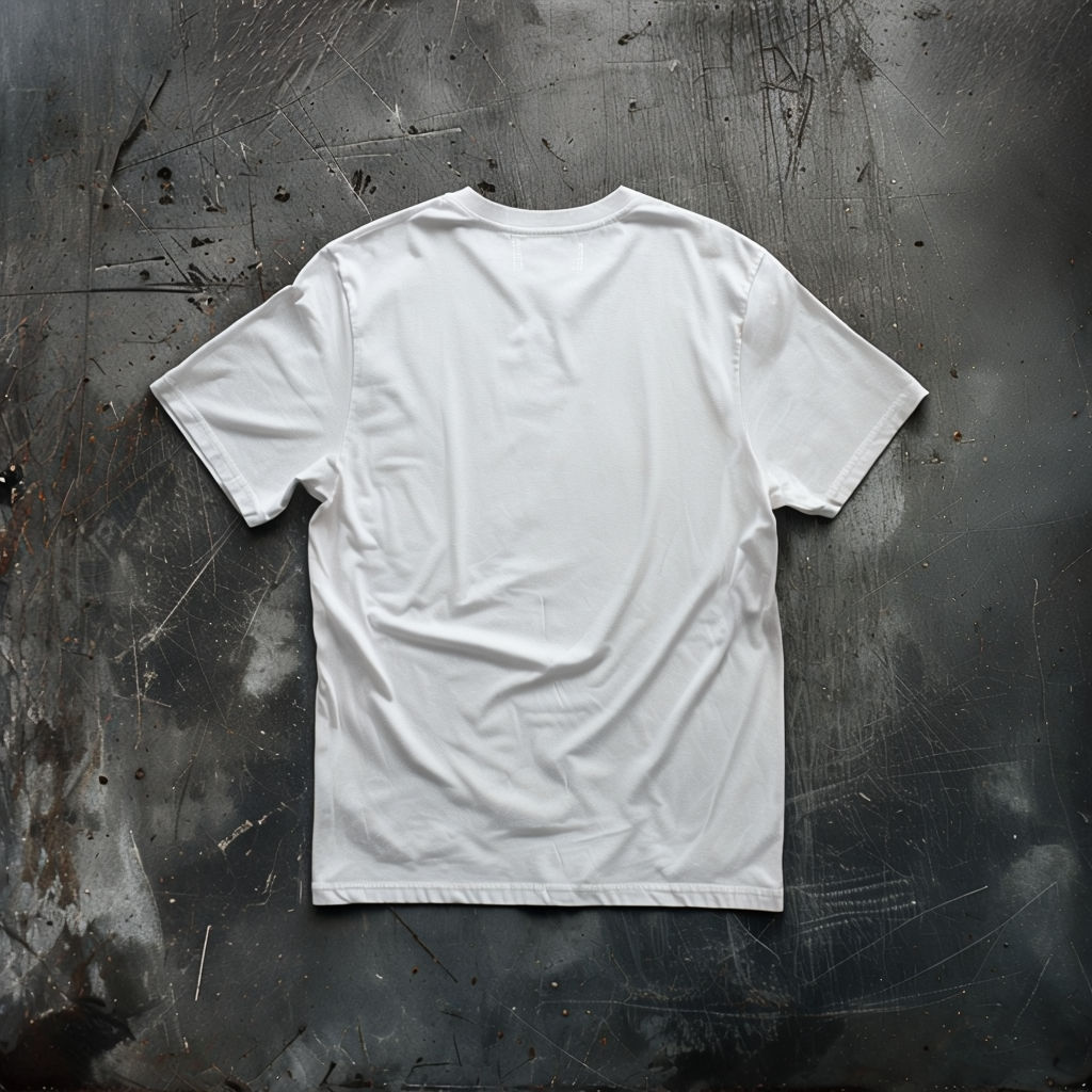 Minimalist Oversized White T-Shirt Flat Lay Photography Art