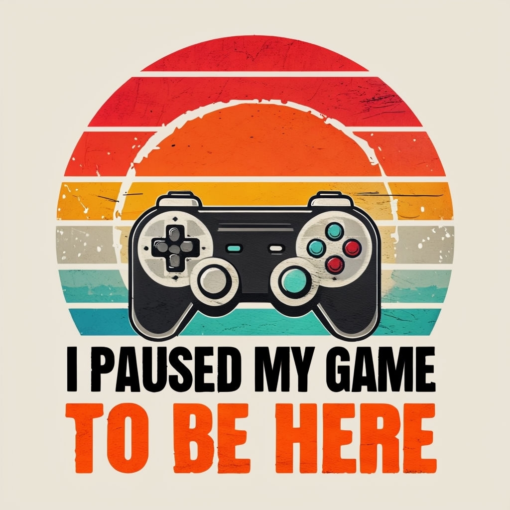 I Paused My Game Retro Game Controller T-Shirt