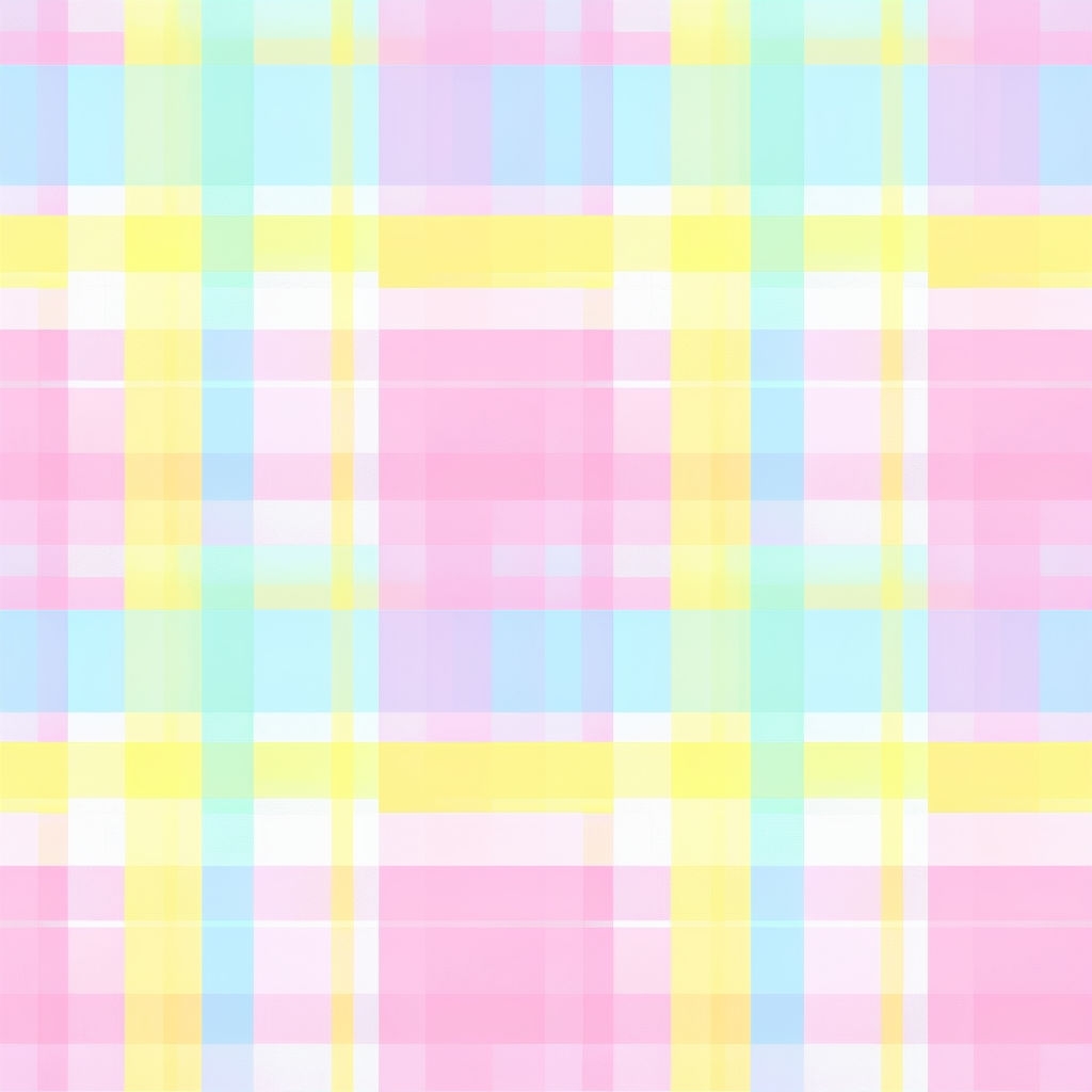 Pastel Plaid Pattern Design for Cheerful Textiles and Wallpapers Seamless Pattern