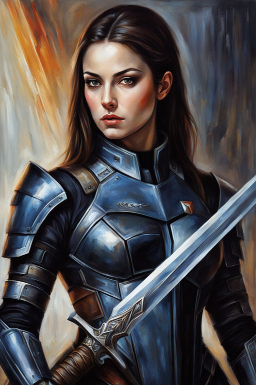 A highly detail oil painting of a Mass Effect paladin by Shawn Wykoff ...