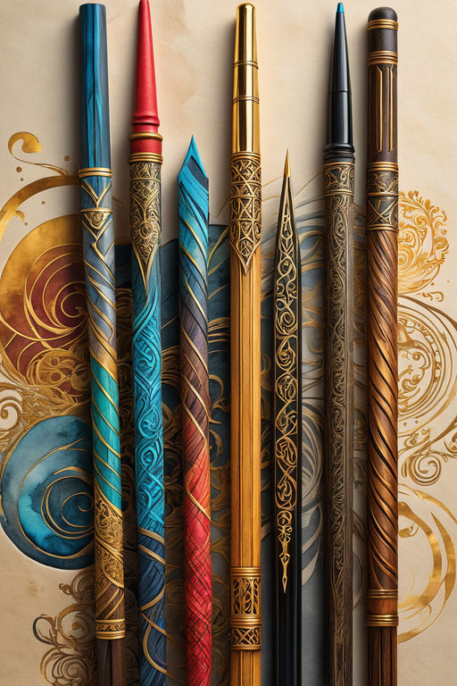 "8 wooden wands" by Rivertist - Playground