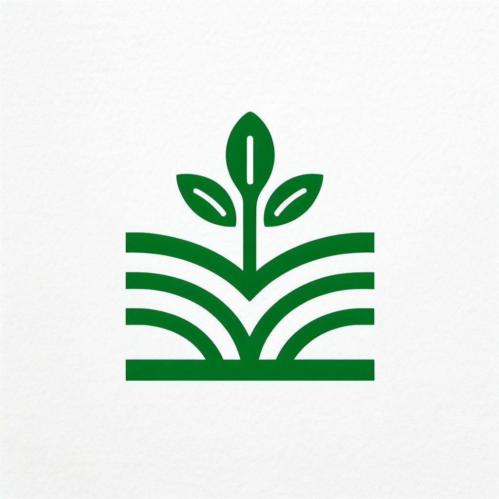 Minimalist Green Plant Logo for Nature and Agriculture Branding