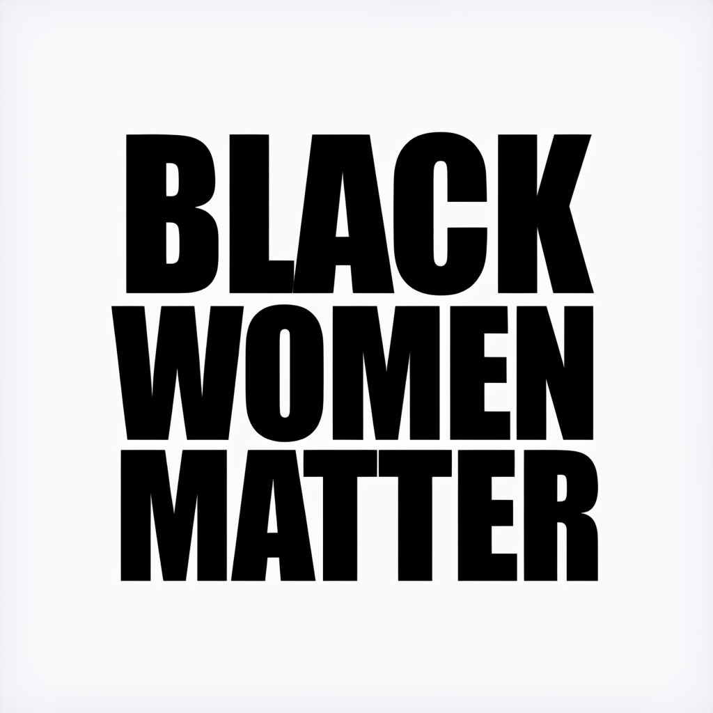 Bold Black Women Matter Typography Poster for Empowerment Hats