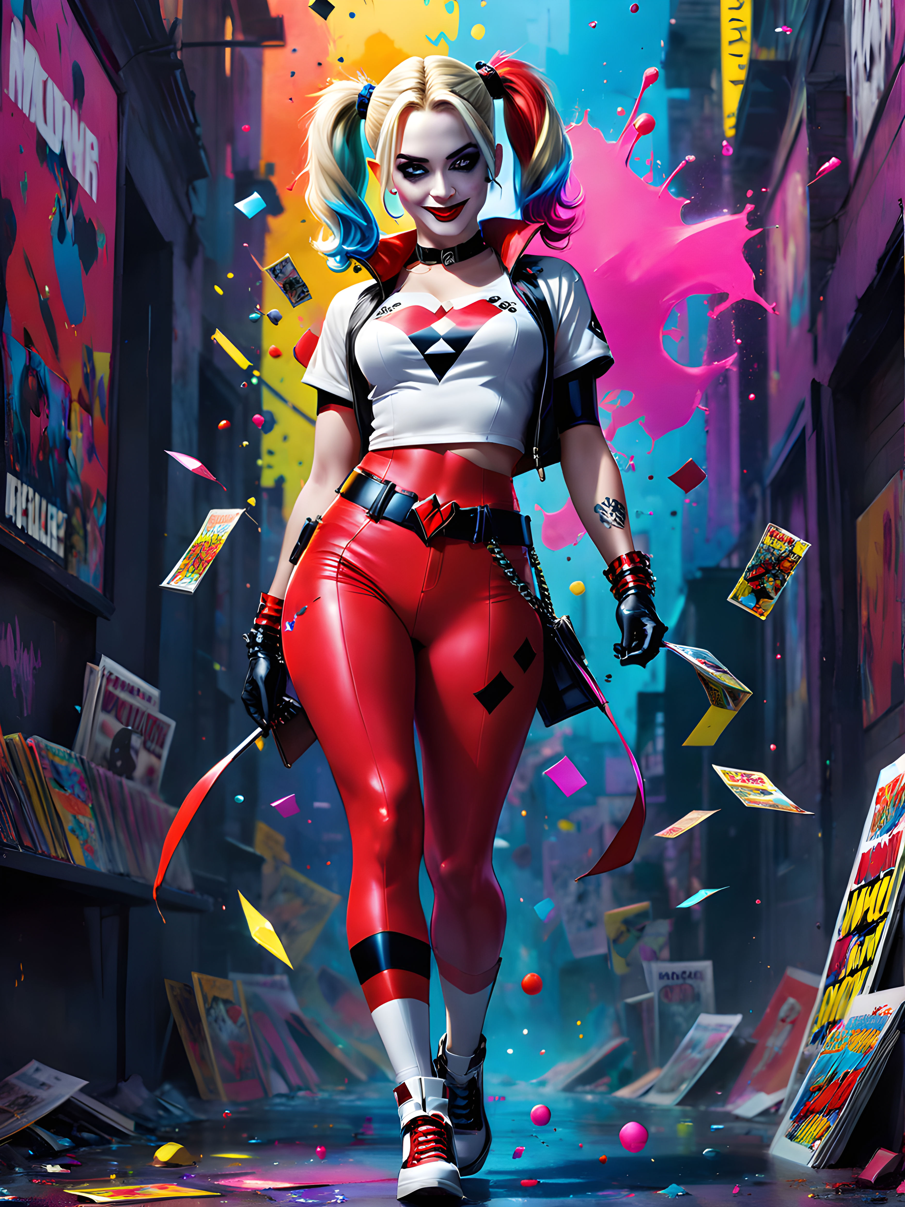 Harley Quinn full body portrait