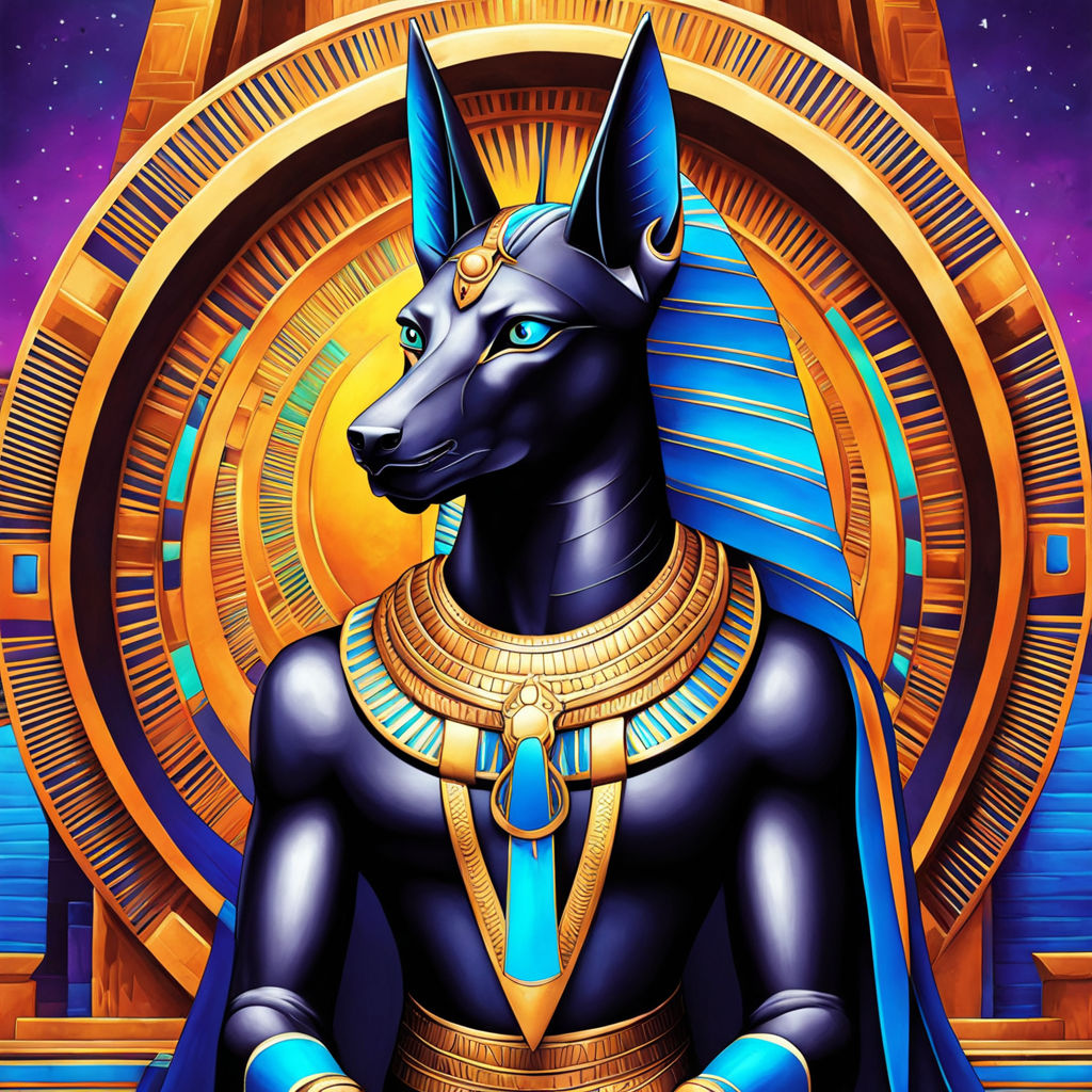 Anubis of egypt surreal style by Christopher Starkey - Playground