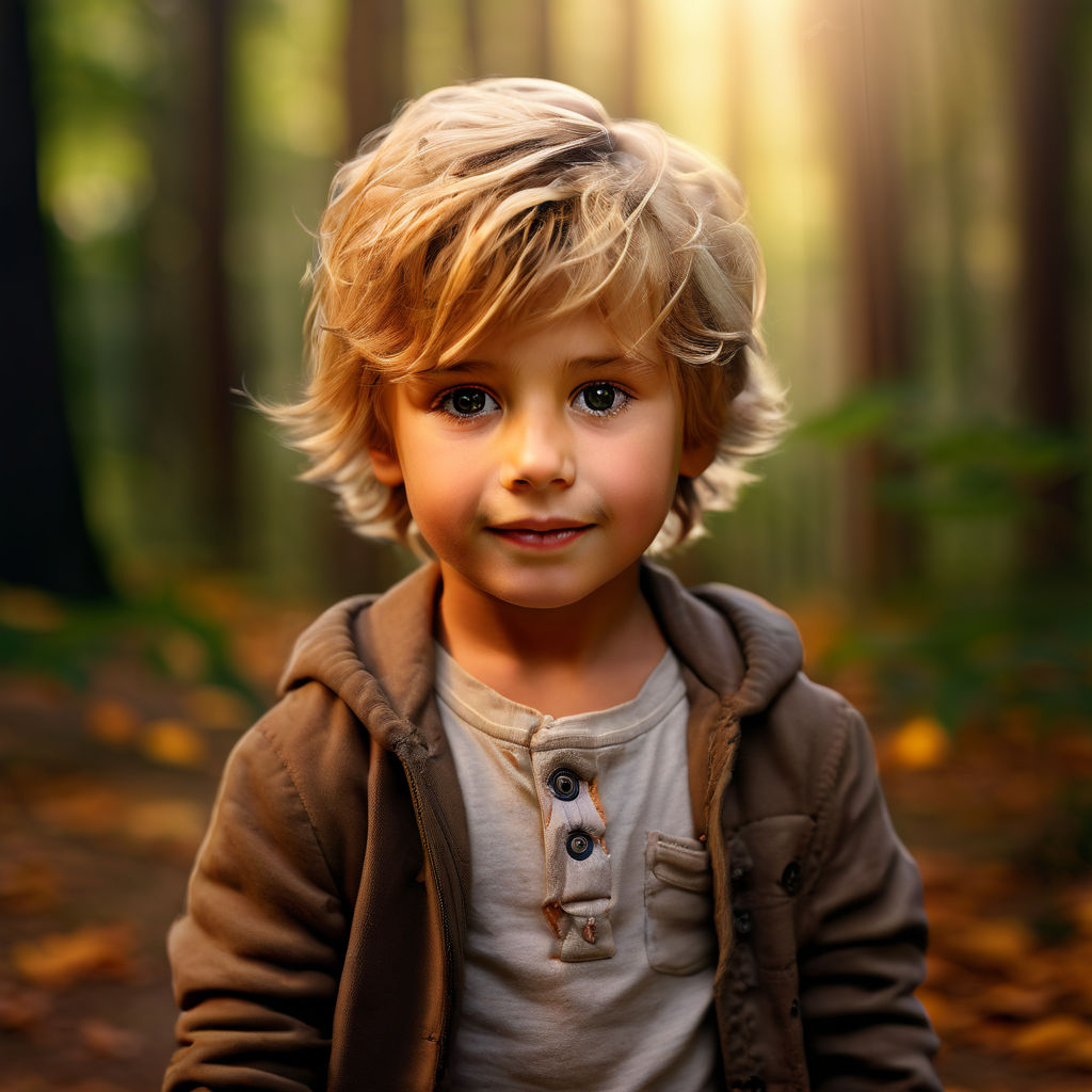 four year old boy with short blonde hair