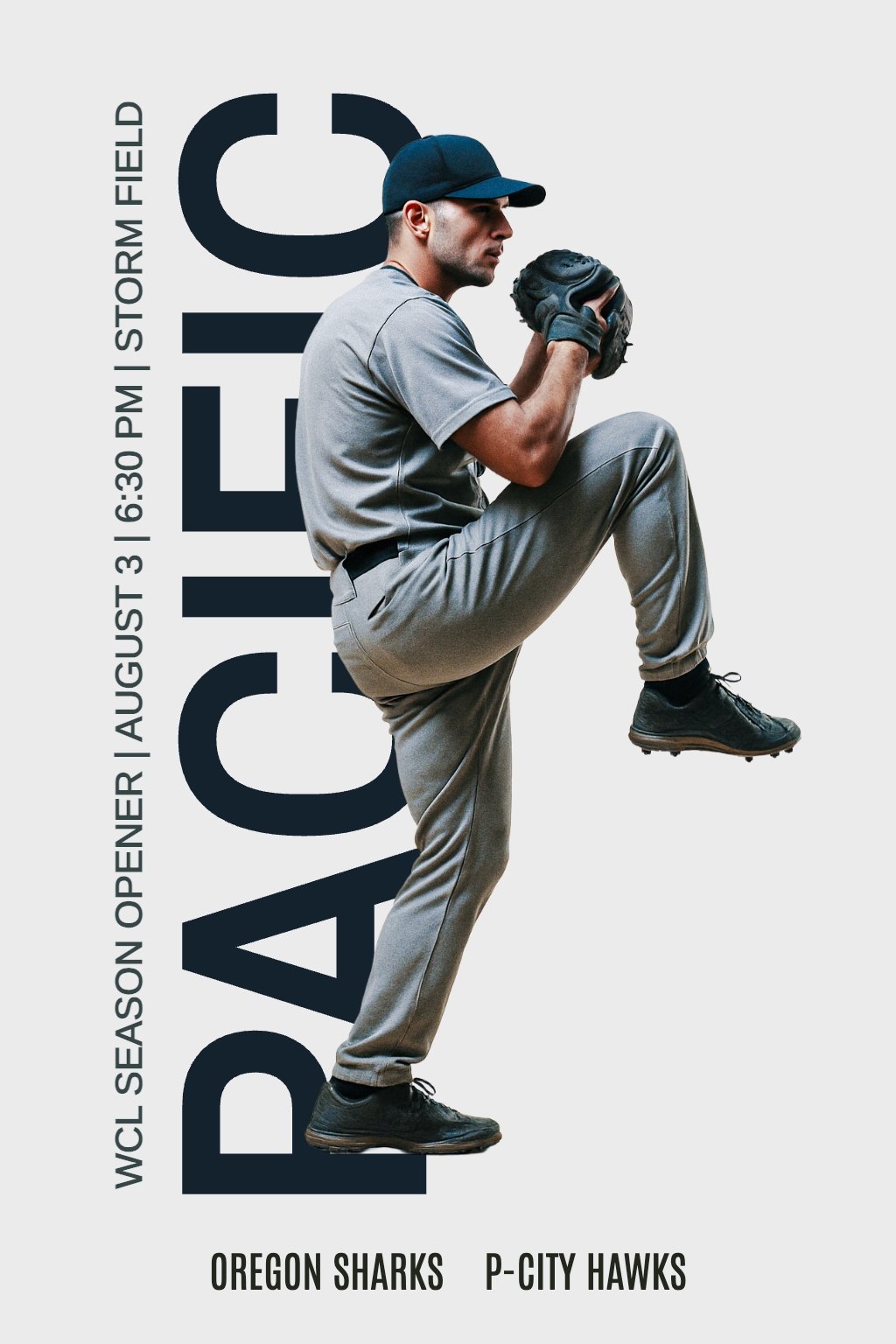 Pacific Baseball Season Opener Promotional Poster Flyer