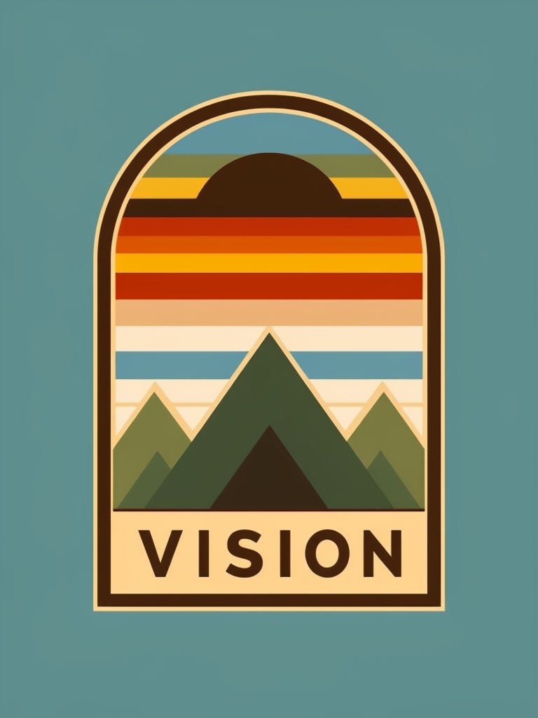 Retro Minimalist Vision Emblem Graphic T-Shirt