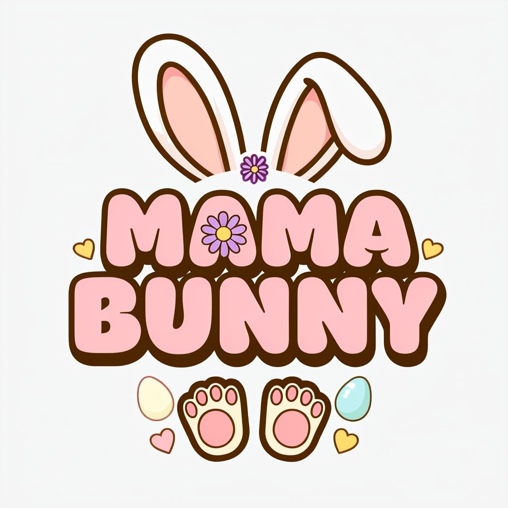 Playful Mama Bunny Illustration for Easter Celebrations T-shirt