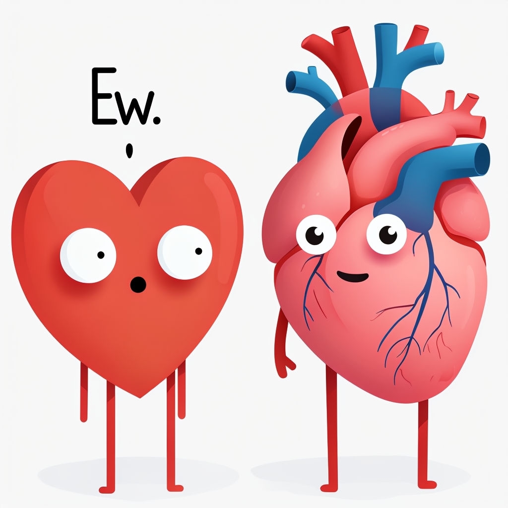 Whimsical Cartoon Heart Characters with Cute Expressions T-shirt